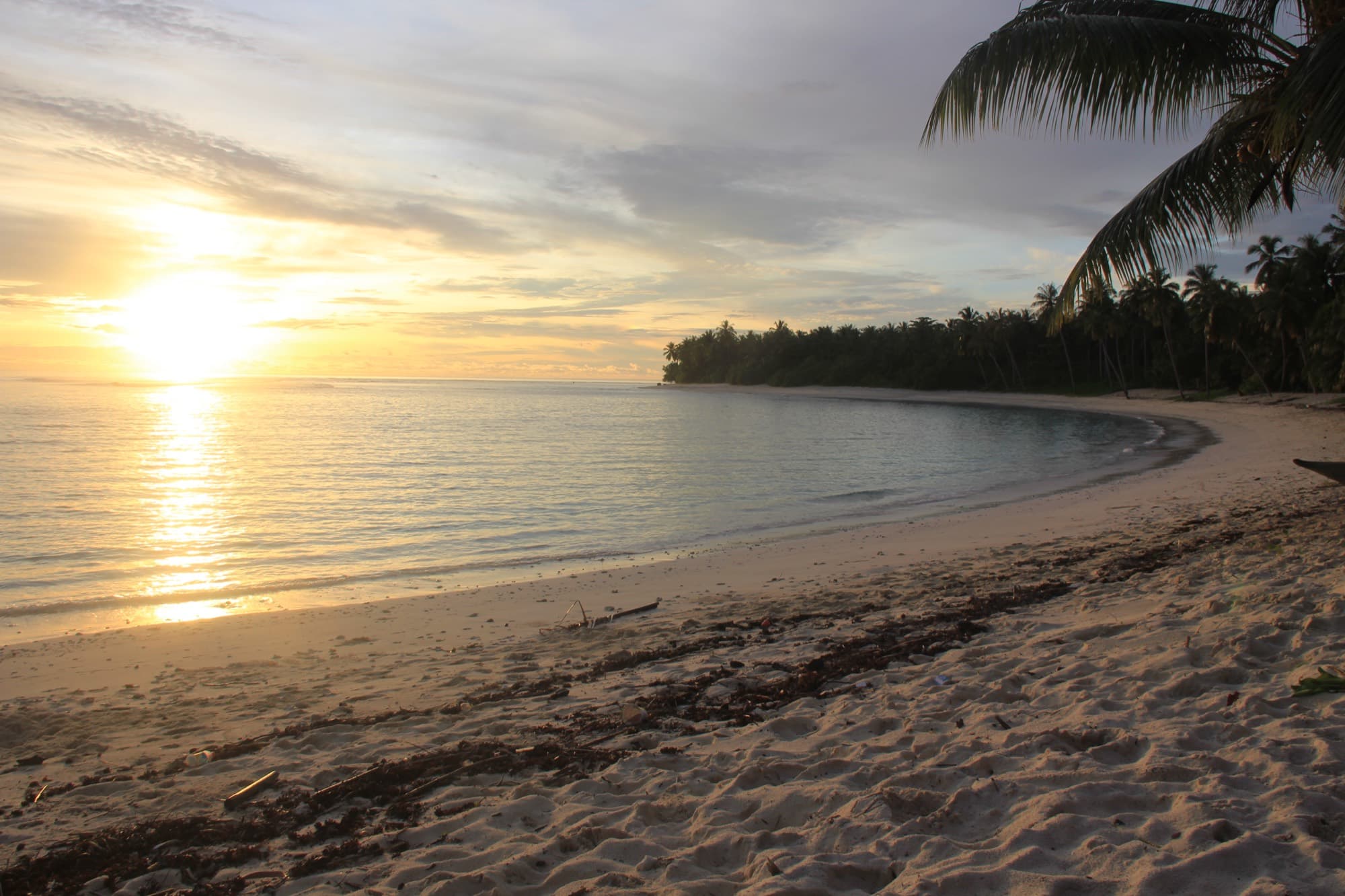 Sunset over the beach