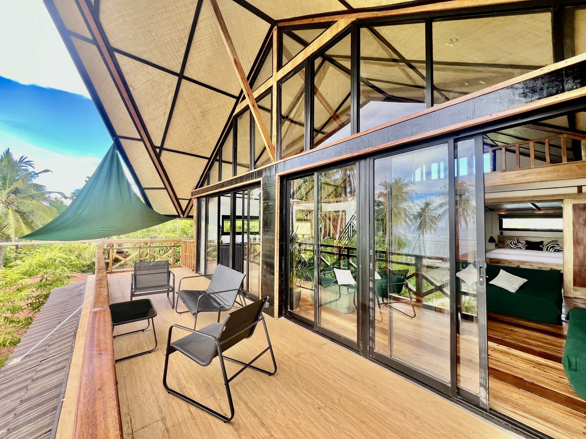 The terrace running the length of the loft