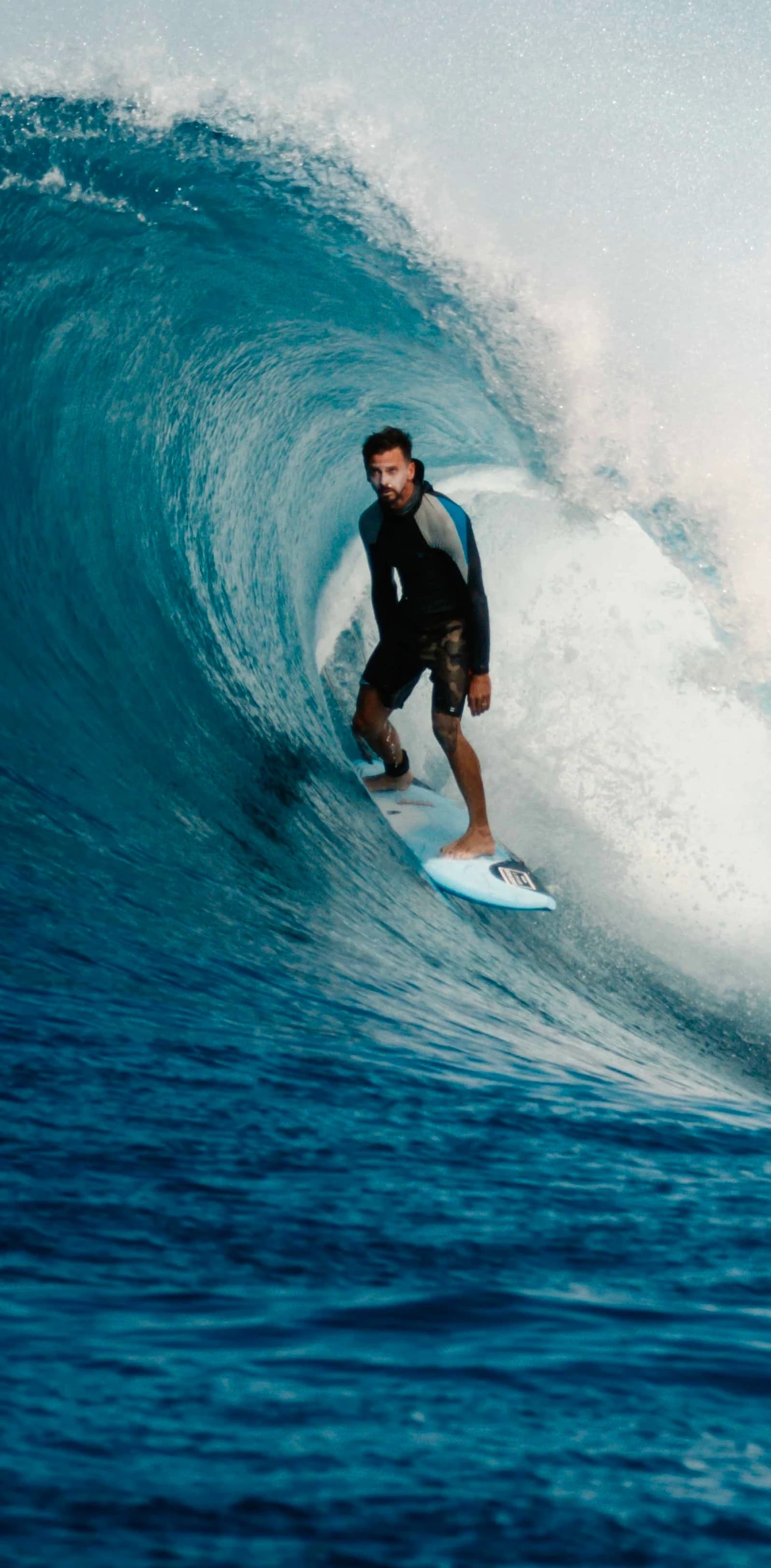 A surfer deep inside the barrel at Lance’s Right